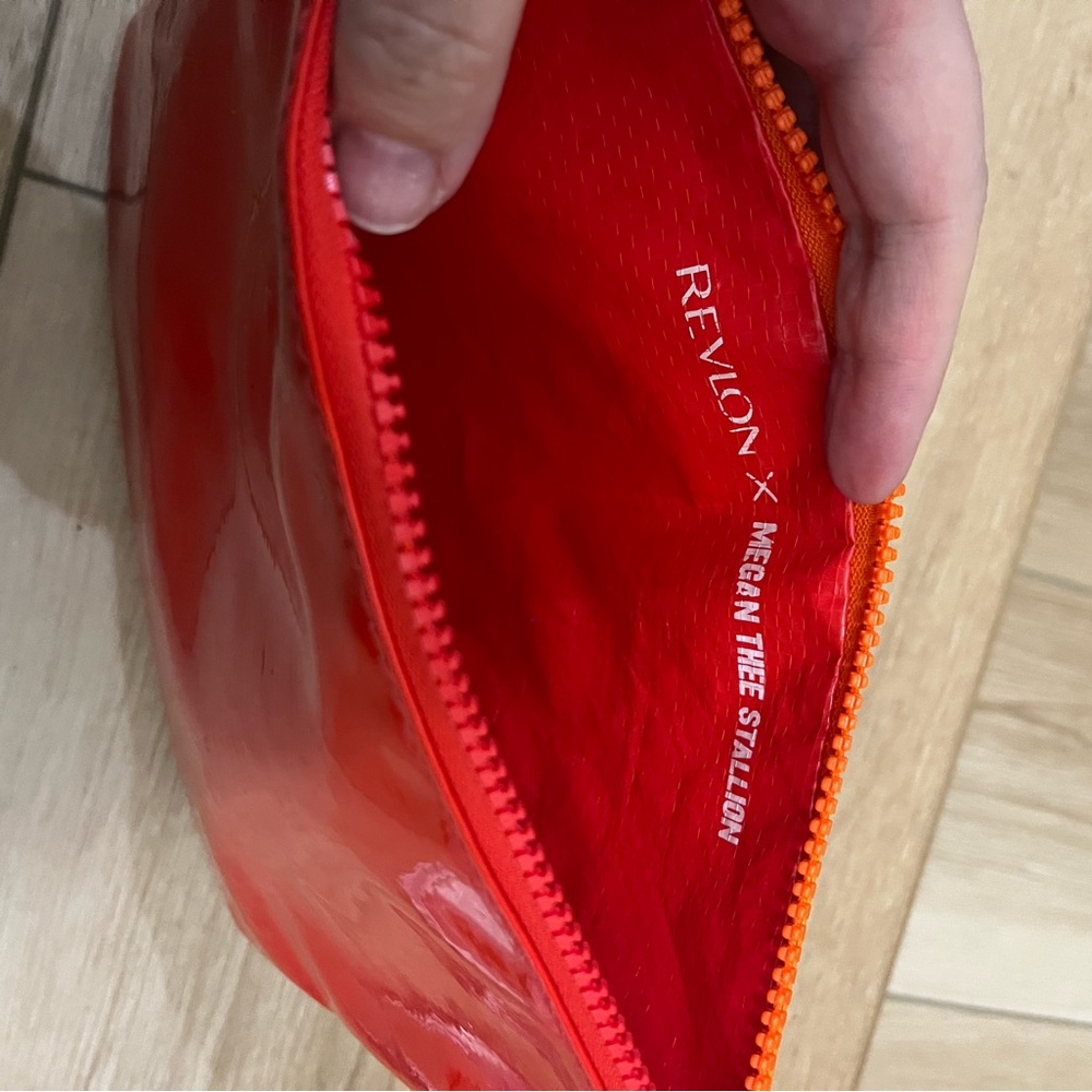 Revlon x Megan Thee Stallion Orange Red Makeup Bag Pouch - Picture 3 of 5